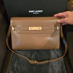 Saint Laurent bolsa Manhattan piel box tan