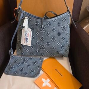 Louis Vuitton bolsa CarryAll mezclilla Monogram con pochette desmontable