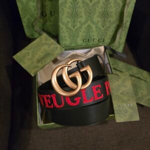 Gucci cinturón L'Aveugle Par Amour bordado hebilla doble G