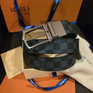 Louis Vuitton cinturón reversible Damier Graphite