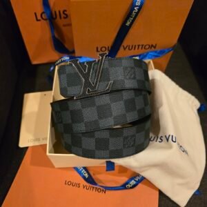 Louis Vuitton cinturón reversible Damier Graphite