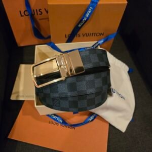 Louis Vuitton cinturón reversible Damier Graphite