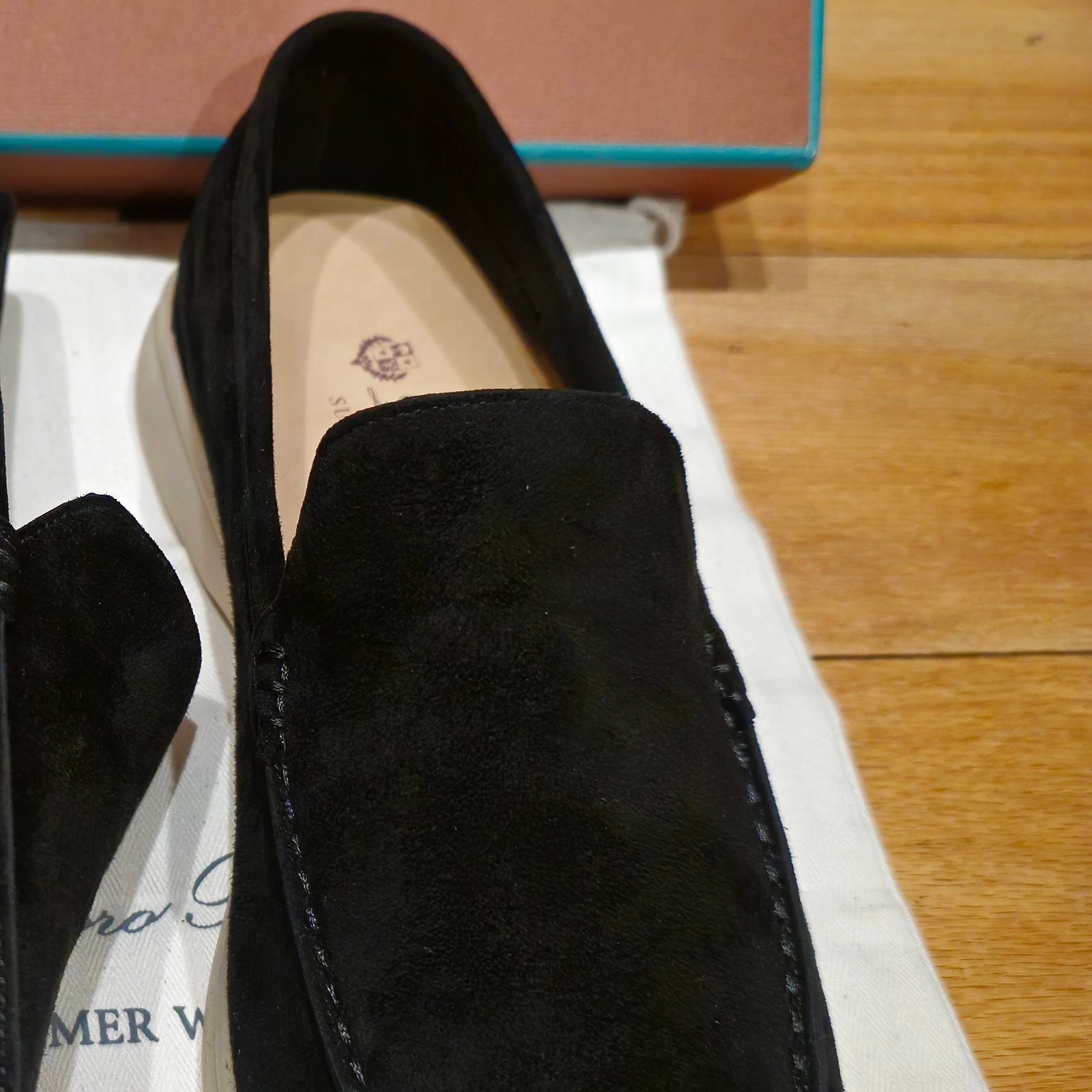 Loro Piana mocasín Summer Walk ante negro - Imagen 3